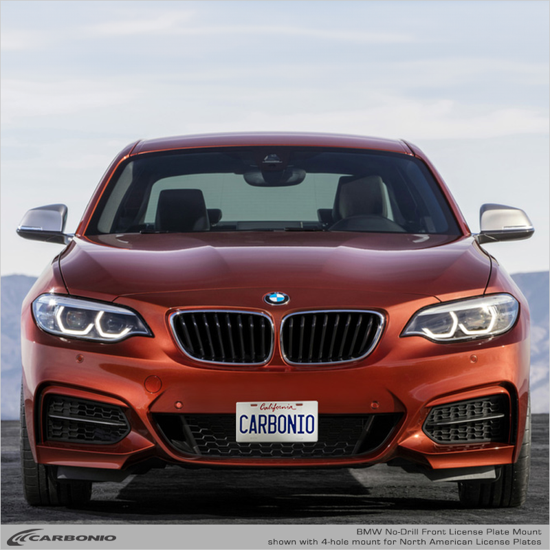 Carbonio No-Drill Front License Plate Mount - BMW 2-Series 2014-2021
