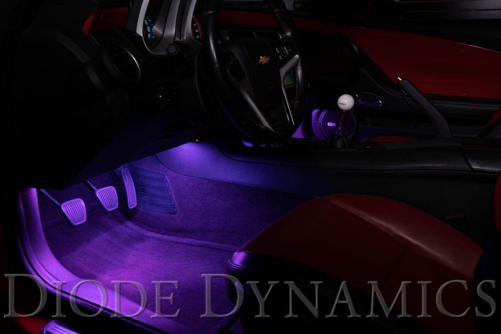 Diode Dynamics RGBW Multicolor Footwell LED Kit (4 Strips) - Universal Fitment