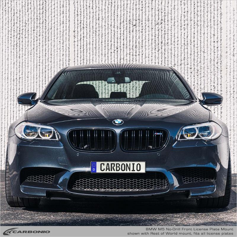 Carbonio No-Drill Front License Plate Mount - BMW M5 (E39/E60/F10/F90) 1998-2024