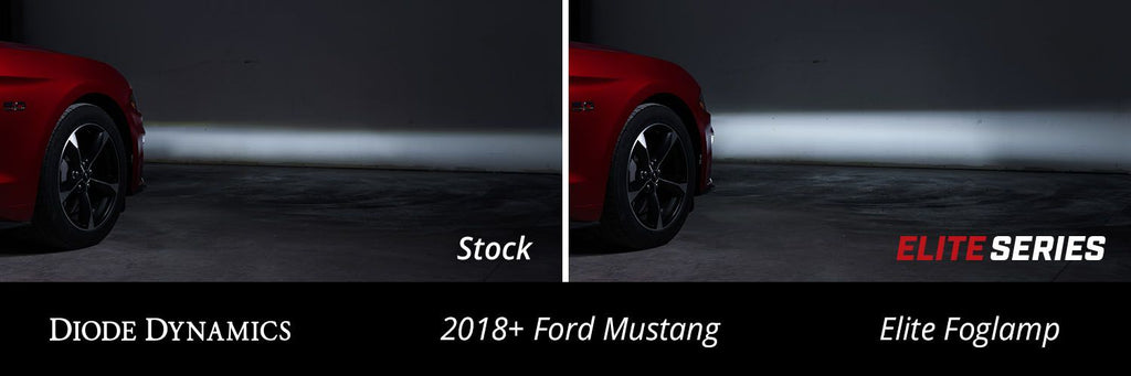 Diode Dynamics Elite Series Combination Yellow Fog Lamp (Pair) - Ford Mustang 2018-2023 (USDM)