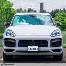 Load image into Gallery viewer, Carbonio No-Drill Front License Plate Mount - Porsche Cayenne 2019-2027
