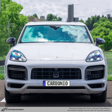Load image into Gallery viewer, Carbonio No-Drill Front License Plate Mount - Porsche Cayenne 2019-2027