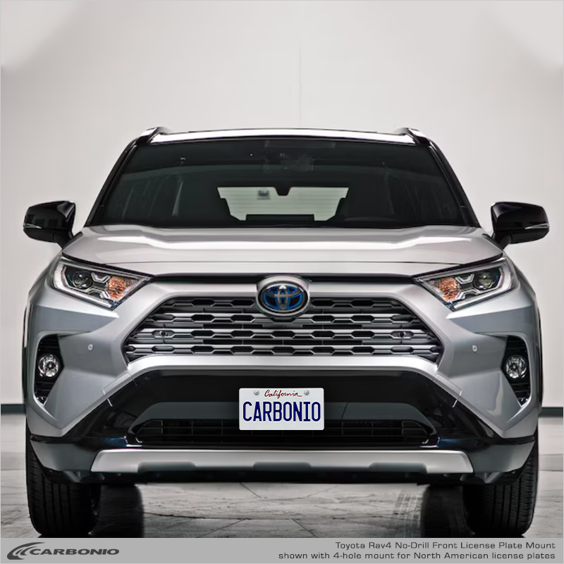 Carbonio No-Drill Front License Plate Mount - Toyota RAV4 2019-2025