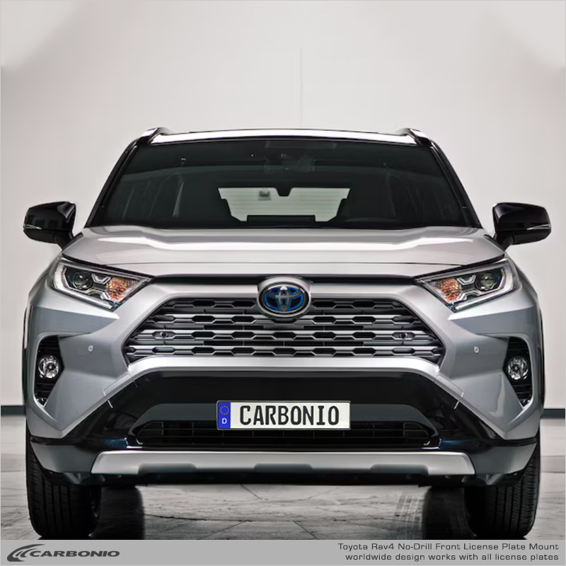 Carbonio No-Drill Front License Plate Mount - Toyota RAV4 2019-2025
