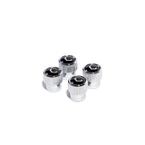 Vossen Classic V Valve Stem Cap Set (Chrome/Black) - Universal