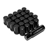 Vossen 55mm Lug Nuts (14x1.5; 19mm Hex; Cone Seat; Black) Set of 24 - Universal Fitment