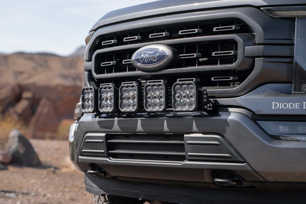 Diode Dynamics SS5 Grille CrossLink Lightbar Bracket Kit - Ford F-150 2021-2023