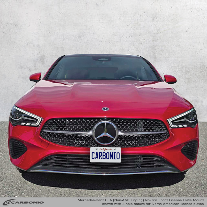 Carbonio No-Drill Front License Plate Mount - Mercedes CLA-Class 2020-2026