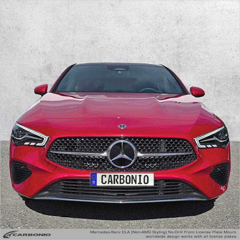 Carbonio No-Drill Front License Plate Mount - Mercedes CLA-Class 2020-2026