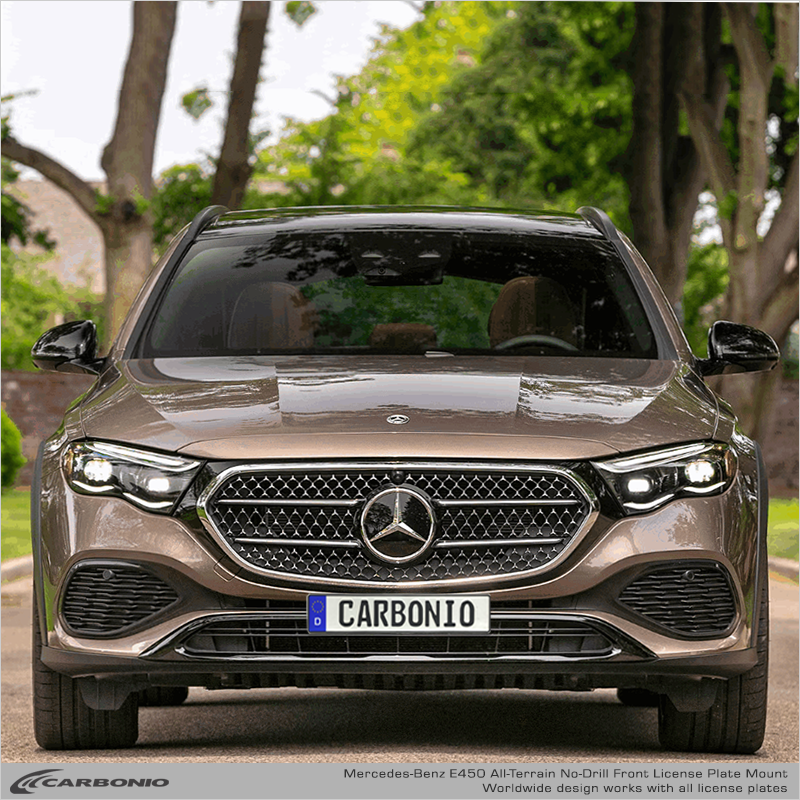 Carbonio No-Drill Front License Plate Mount - Mercedes E-Class 2024-2027