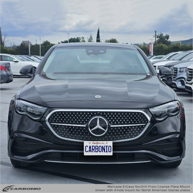 Carbonio No-Drill Front License Plate Mount - Mercedes E-Class 2024-2027