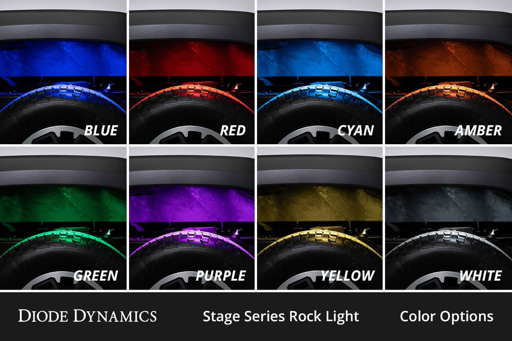 Diode Dynamics Stage Series RGBW LED Rock Light Kit (8-pack) - Universal