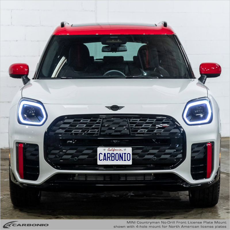 Carbonio No-Drill Front License Plate Mount - Mini Countryman 2025+