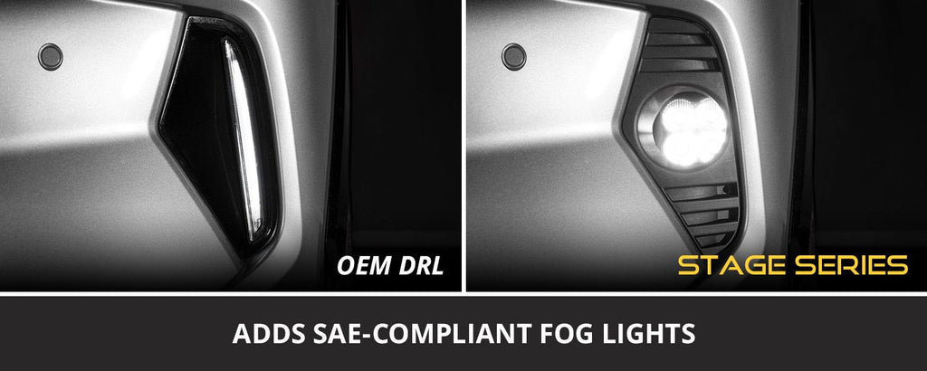 Diode Dynamics SS3 Dual-Color Wide Add-On Fog Lamp Kit - Toyota RAV4 2019-2022