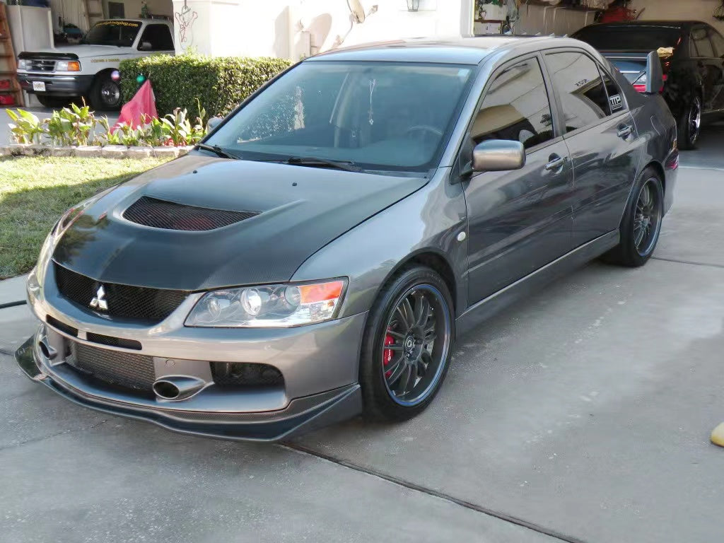 JDMuscle Carbon Fiber VS Style Front Lip - Mitsubishi Evolution 9 2006-2007