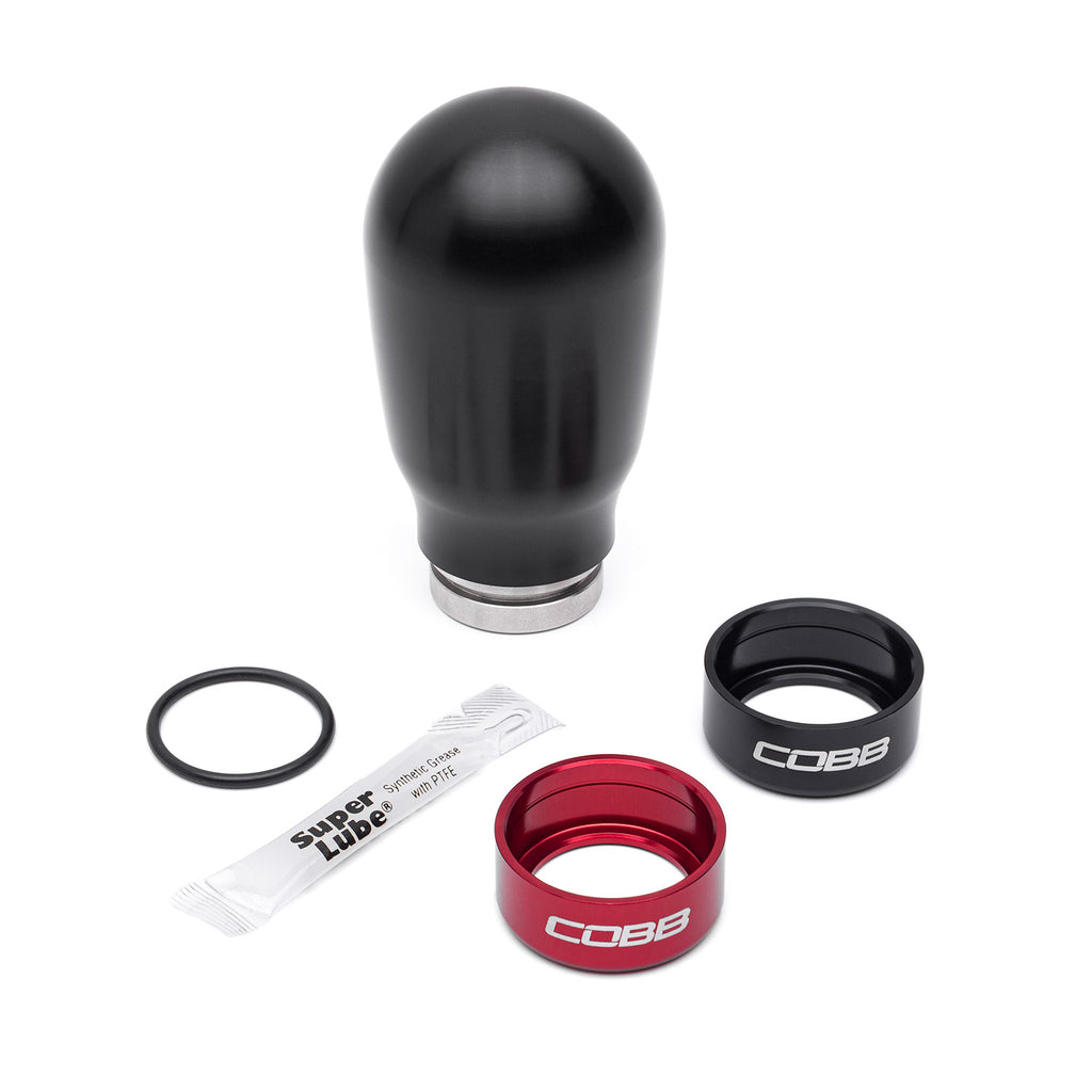 COBB Stage 2+ Drivetrain Package w/ Stealth Black Tall Weighted Knob (Black/White Lockout) - Subaru WRX STi 2004-2021