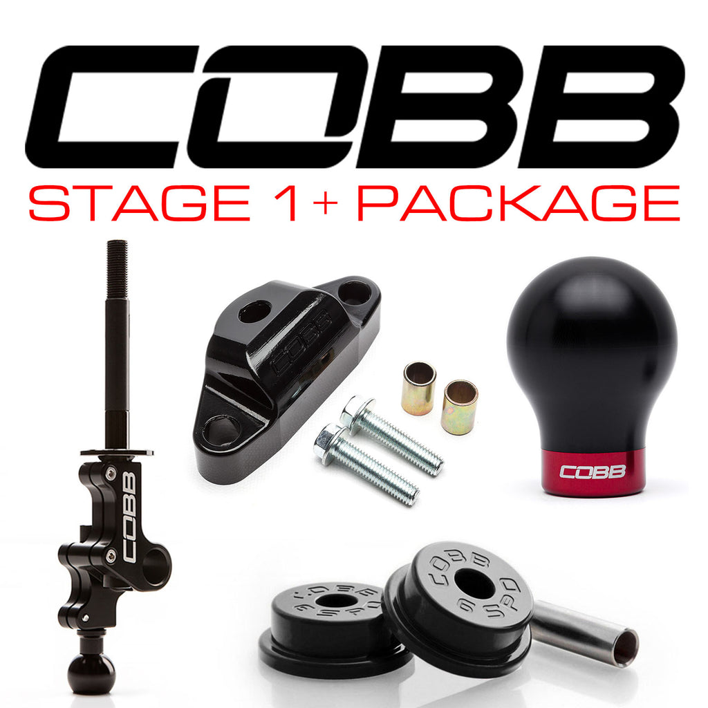 Cobb Stg 1+ Drivetrain Package (Black Weighted Knob) - Subaru STi 2004-2021