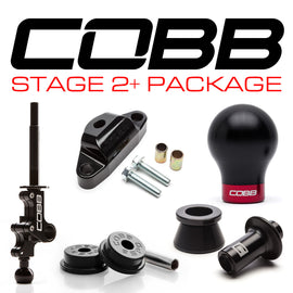 Cobb 6 Speed Stage 2+ Drivetrain Package w/ Weighted Black Knob & White / Race Red Lockout - Subaru STi 2004-2021