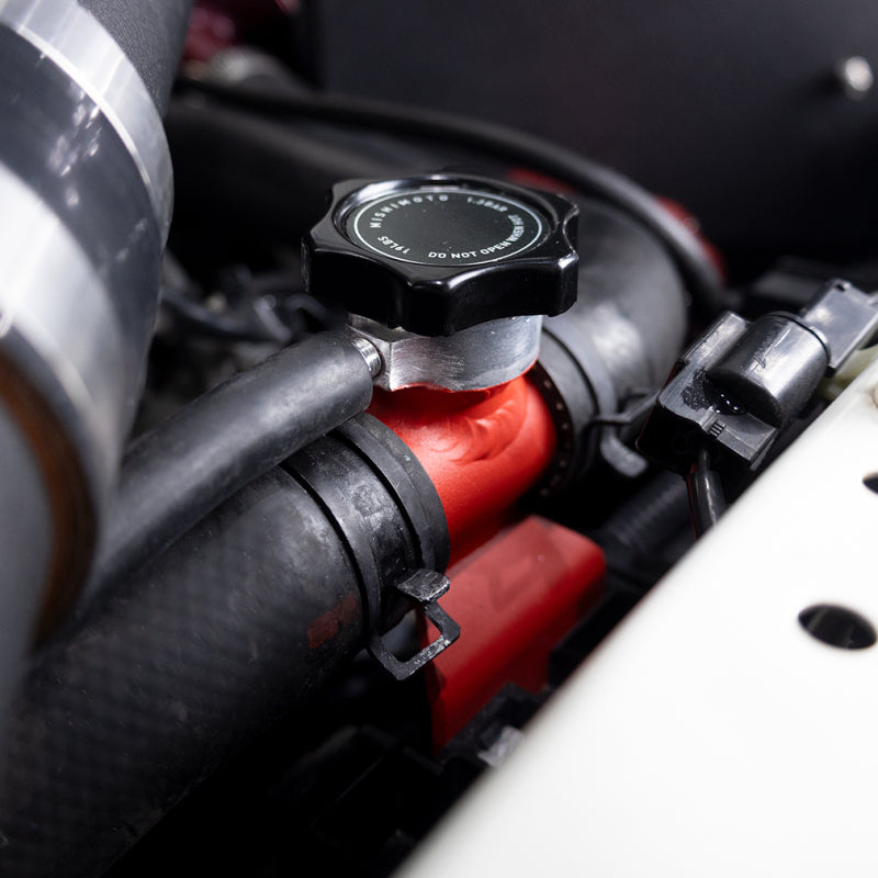 Mishimoto Black Coolant Fill Inlet - Mitsubishi Lancer Evo X 2008-2015