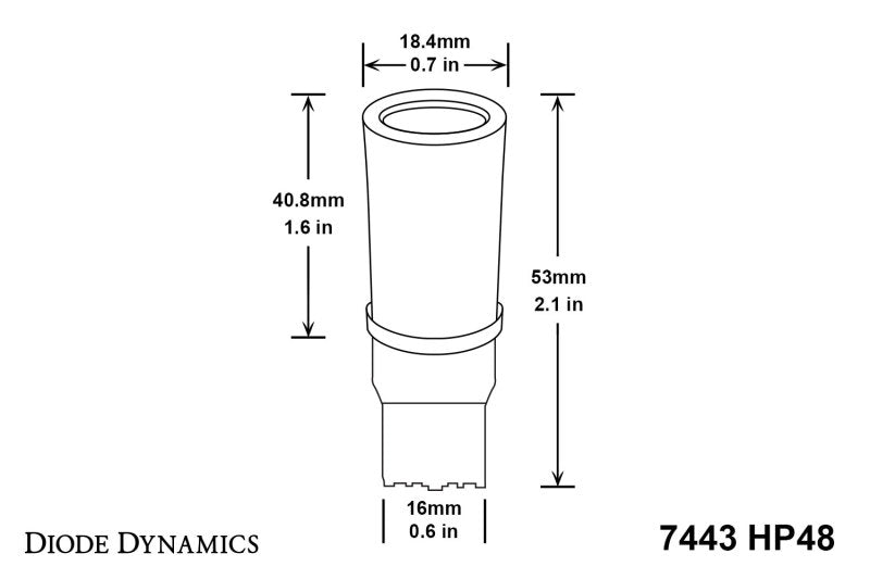 Diode Dynamics 7440/7443 HP48 Turn Signal LED Bulb [Amber; Single] - Universal