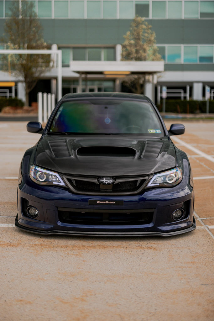 JDMuscle Carbon Fiber Hood V3 w/ Heat Extract - Subaru WRX / STi 2008-2014