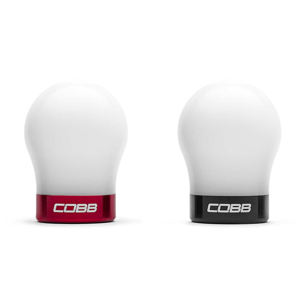 Cobb Short Weighted COBB Knob [White] - Scion FR-S 2013-2016 / Subaru BRZ 2013+ / Toyota 86 & GR86 2017+ / Focus ST & RS 2013-2018 / Fiesta ST 2014-2019