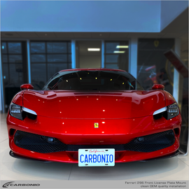 Carbonio No-Drill Front License Plate Mount - Ferrari 296 2022-2026
