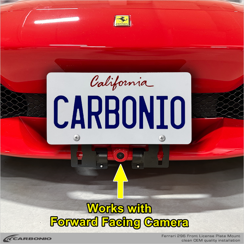 Carbonio No-Drill Front License Plate Mount - Ferrari 296 2022-2026