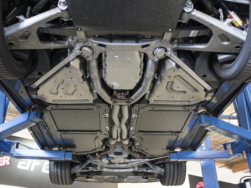 aFe Twisted Steel X-Pipe 3 IN 304 Stainless Steel w/ Cat - Chevrolet Corvette (C7) & Z06 6.2L 2014-2019