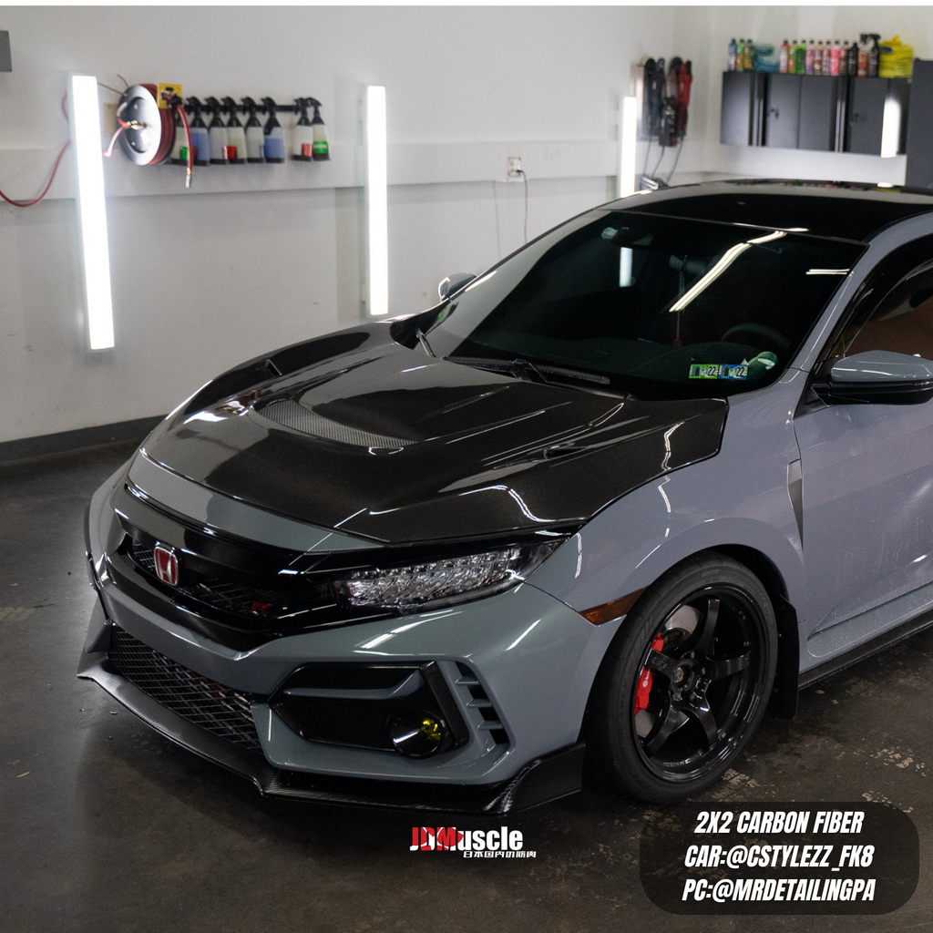 JDMuscle Tanso Carbon Fiber Hood VS Style - Honda Civic Type R FK8 2017-2020