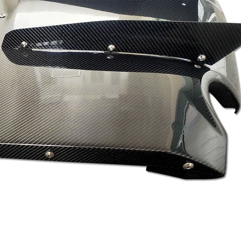 JDMuscle Tanso Carbon Fiber VS Style Rear Diffuser 7PC - Toyota Supra 2020-2025