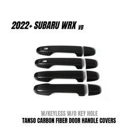 JDMuscle Tanso Dry Carbon Fiber Door Handle Covers w/ Gloss Finish - Subaru WRX 2022-2025