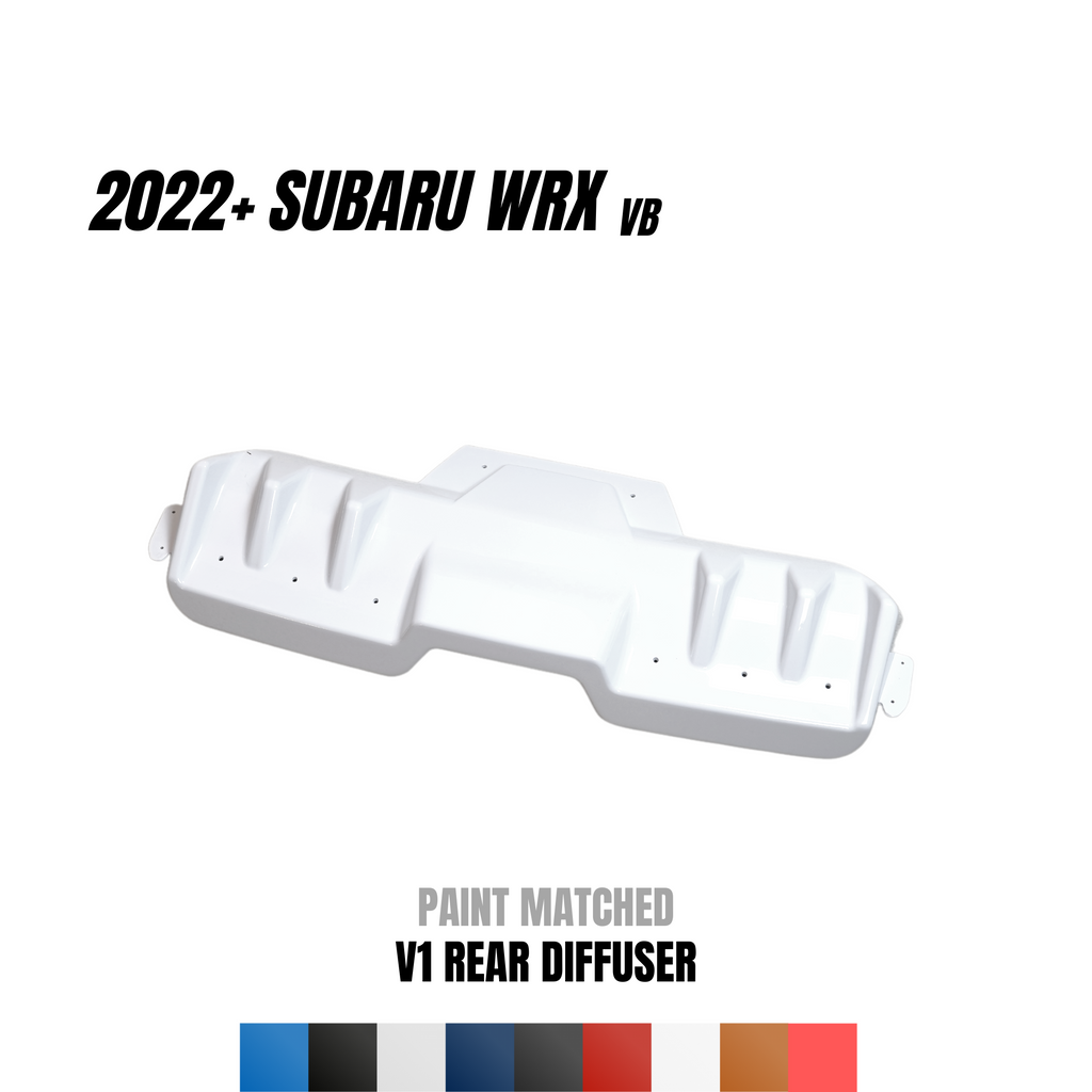 JDMuscle Rear Diffuser V1 | Paint Matched / Gloss Black / Cherry Red - Subaru WRX 2022-2025