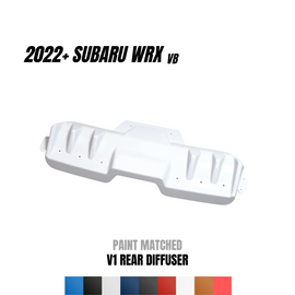 JDMuscle Rear Diffuser V1 | Paint Matched / Gloss Black / Cherry Red - Subaru WRX 2022-2025