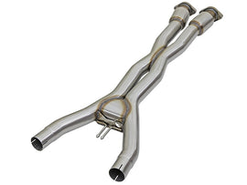 aFe Twisted Steel X-Pipe 3 IN 304 Stainless Steel w/ Cat - Chevrolet Corvette (C7) & Z06 6.2L 2014-2019