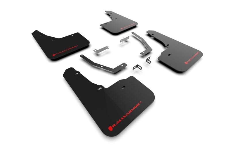 Rally Armor Black UR Mudflaps w/Red Logo - Subaru Forester 2025+