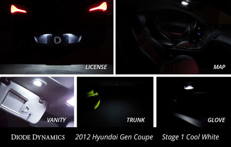 Diode Dynamics Stage 1 Blue Interior LED Conversion Kit - Hyundai Genesis Coupe 2010-2016