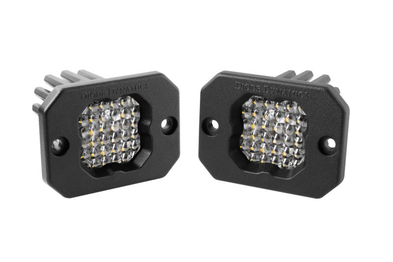 Diode Dynamics SSC1 White Flood Sport Flush Mount RBL LED Pod (Pair) - Universal Fitment