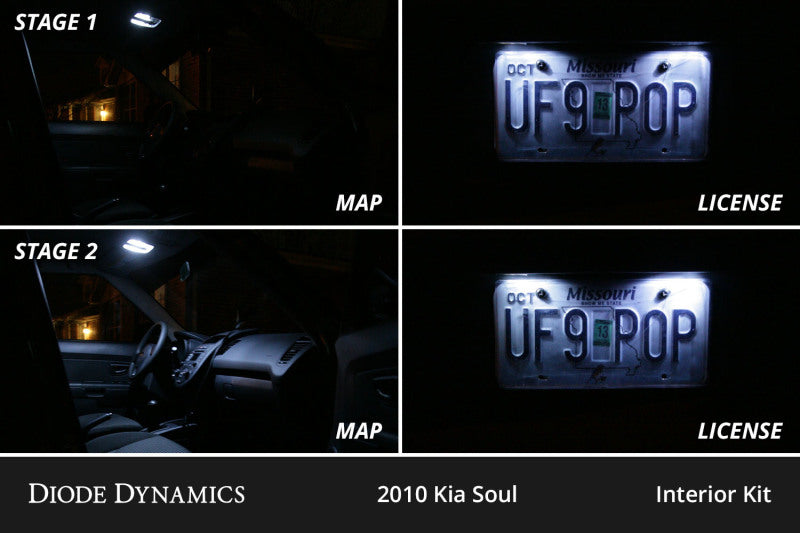 Diode Dynamics Stage 2 Interior LED Conversion Kit - Kia Soul 2010-2013