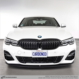 Carbonio No-Drill Front License Plate Mount - BMW 3-Series (G20) 2019-2026