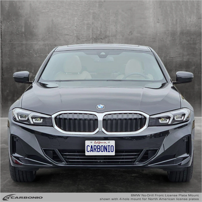 Carbonio No-Drill Front License Plate Mount - BMW 3-Series (G20) 2019-2026