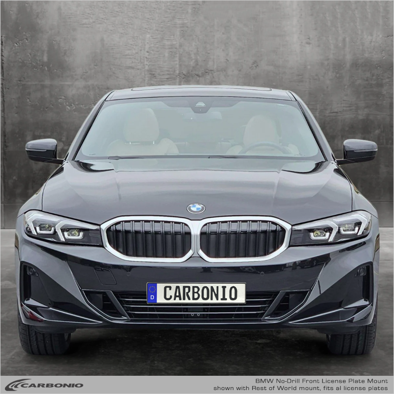 Carbonio No-Drill Front License Plate Mount - BMW 3-Series (G20) 2019-2026
