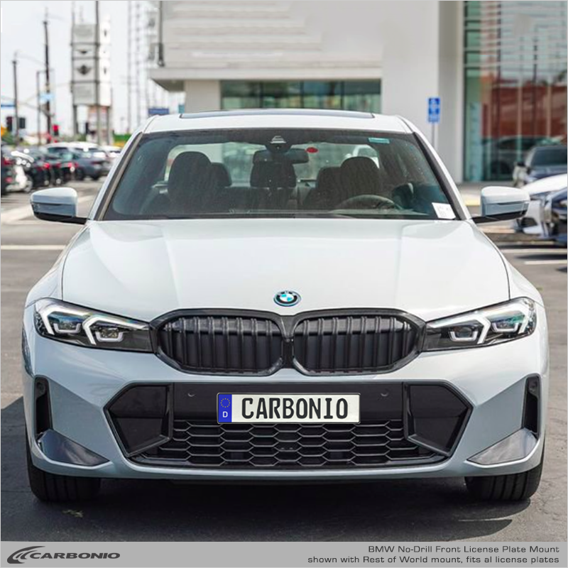 Carbonio No-Drill Front License Plate Mount - BMW 3-Series (G20) 2019-2026