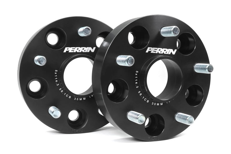 Perrin 30mm Black Wheel Spacers (5x114.3 BP w/56mm Hub) - Various Subaru Models