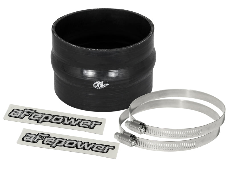 afe Magnum FORCE Intake Coupling Kit (4 IN ID x 3 IN L) Black Straight Coupler w/ Hump - Universal