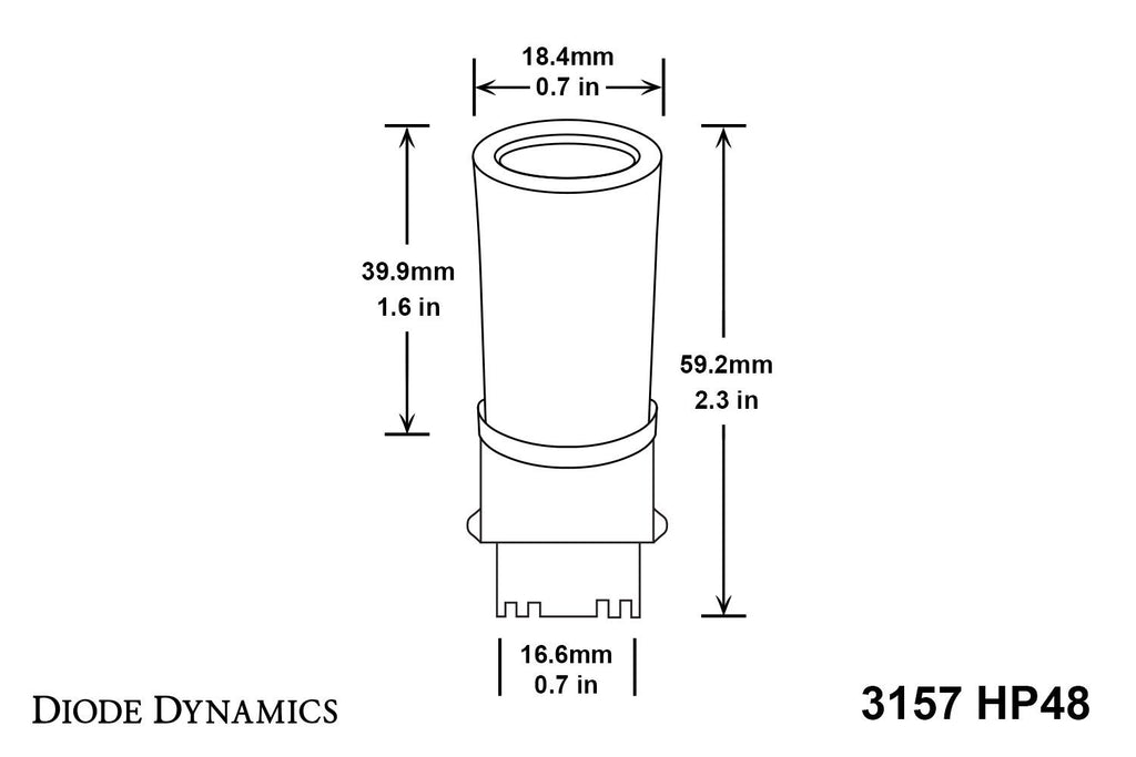 Diode Dynamics 3156/3157 HP48 Cool White Backup LED Bulbs (Single) - Multiple Fitments