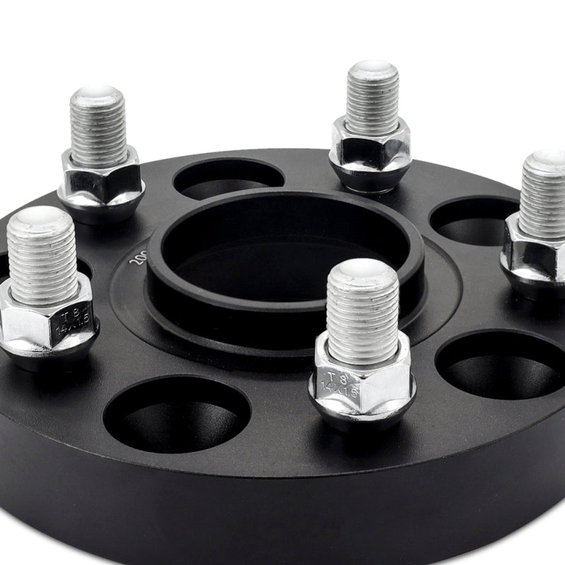 Mishimoto Black 50mm Wheel Spacers [5x120 - 64.1 CB - M14 x1.5] - Acura / Honda / Tesla