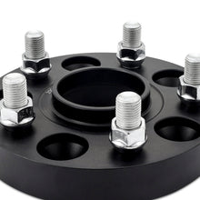 Load image into Gallery viewer, Mishimoto Black 50mm Wheel Spacers [5x120 - 64.1 CB - M14 x1.5] - Acura / Honda / Tesla