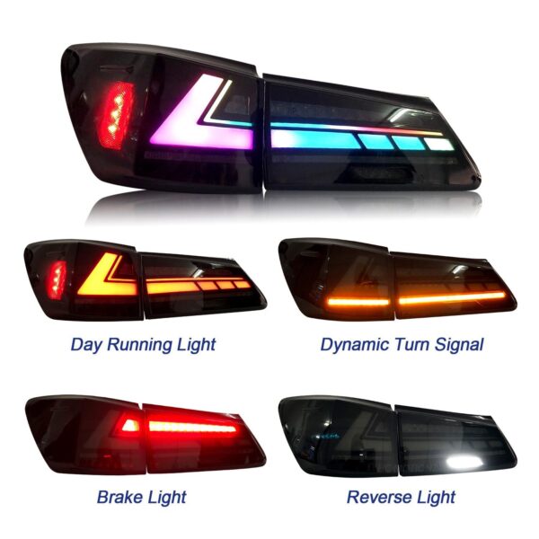 Invoke Concepts RGB Taillights w/ Sequential Turn Signal + Animation - Lexus IS Coupe 2006-2014