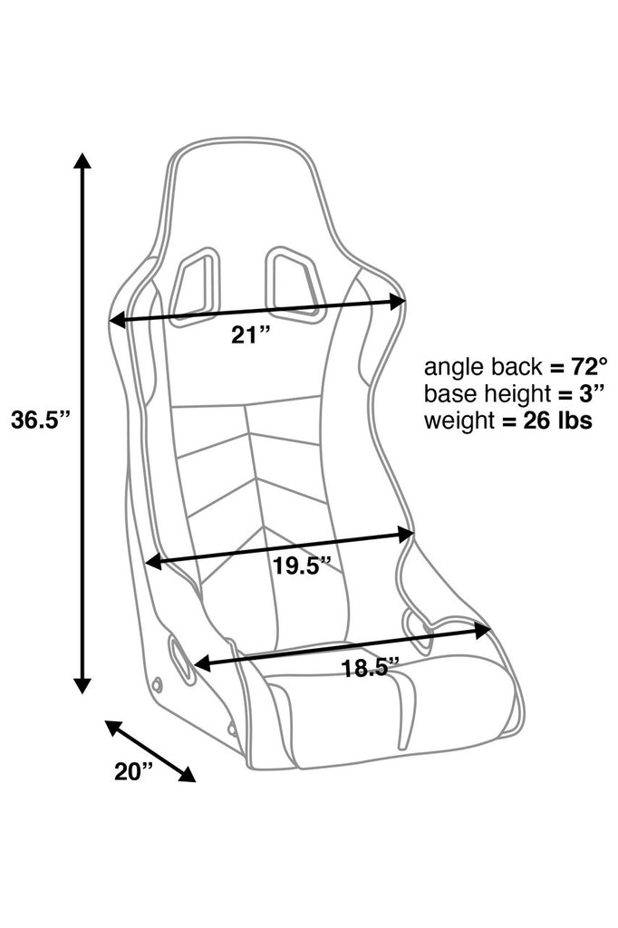 Corbeau DFX Fixed Back Seat - Universal